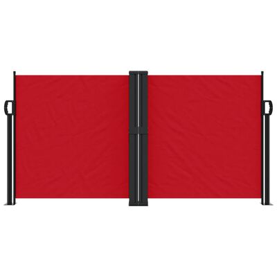 vidaXL Zwijana markiza boczna, czerwona, 120 x 1000 cm
