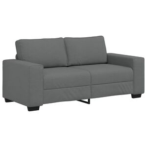 vidaXL Sofa 2-osobowa, ciemnoszara, 180x77x82 cm, tapicerowana tkaniną