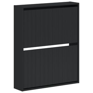 vidaXL Wisząca szafka na buty ARNHEM 71 x 17 x 86 cm Czarny
