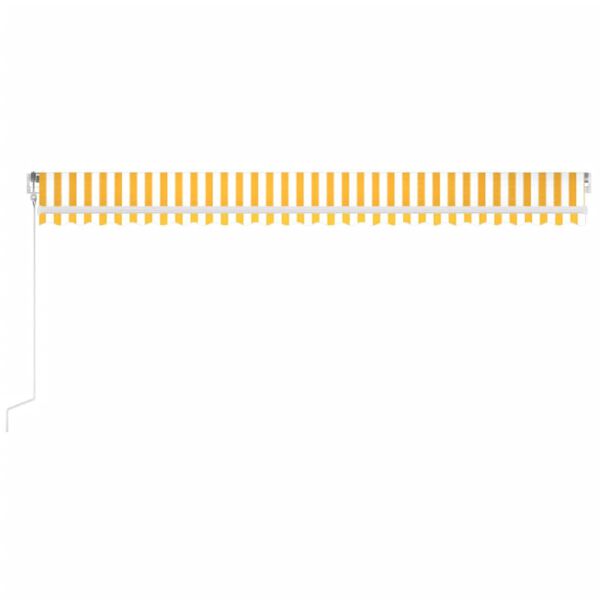 vidaXL Automatycznie zwijana markiza, LED i czujnik wiatru, 600x300 cm