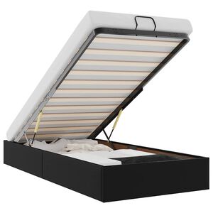 vidaXL Rama ł&oacute;żka otomana bez materaca, czarna, 90x200 cm, ekosk&oacute;ra