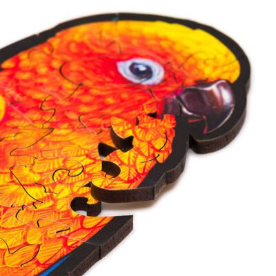 UNIDRAGON 193-częściowe, drewniane puzzle Playful Parrots, M, 44x25 cm