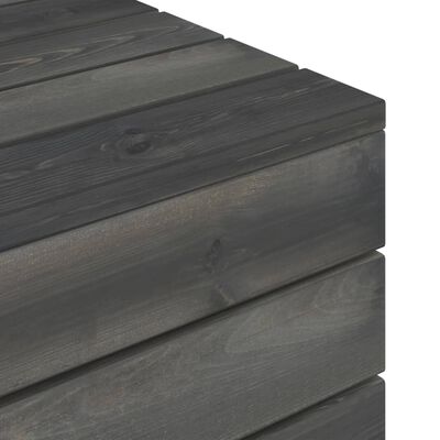 vidaXL 8-cz. zestaw wypoczynkowy z palet, drewno sosnowe, ciemnoszary