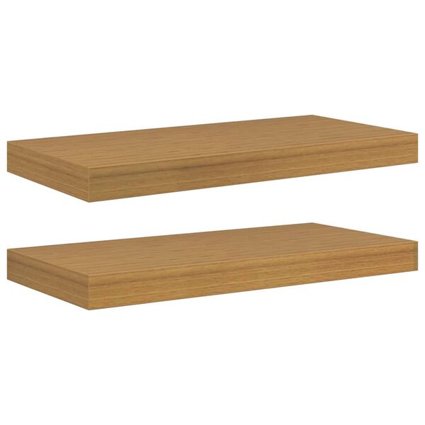 vidaXL P&oacute;łka ścienna Montowane na ścianie 2 pcs Beżowy 50 x 23 x 4 cm