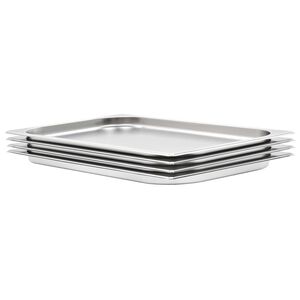 vidaXL Pojemniki gastronomiczne 4 szt., GN 1/1, 20 mm, stal nierdzewna