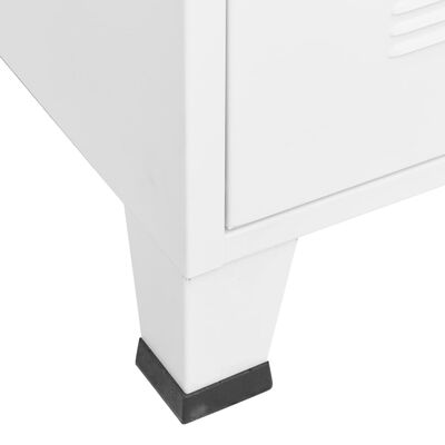 vidaXL Industrialna komoda, biała, 78x40x93 cm, metalowa