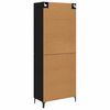 vidaXL Highboard Czarny Dąb 69,5 x 34 x 180 cm Materiał drewnopochodny