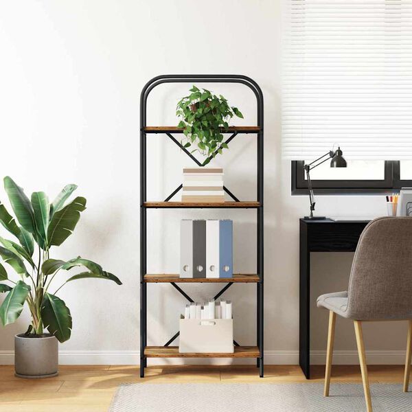 vidaXL P&oacute;łka na książki Stare drewno 60 x 30 x 146 cm