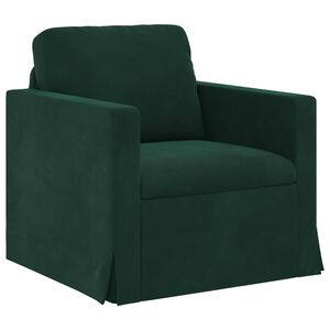 vidaXL Sofa Ciemna zieleń 78 x 78 x 80 cm Aksamit