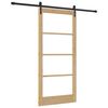 vidaXL Drzwi przesuwne ORKDAL 93 x 202 cm Lite drewno sosnowe i szkło