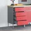 vidaXL St&oacute;ł warsztatowy z szufladą Czerwony i Szary 50 x 55 x 85 cm