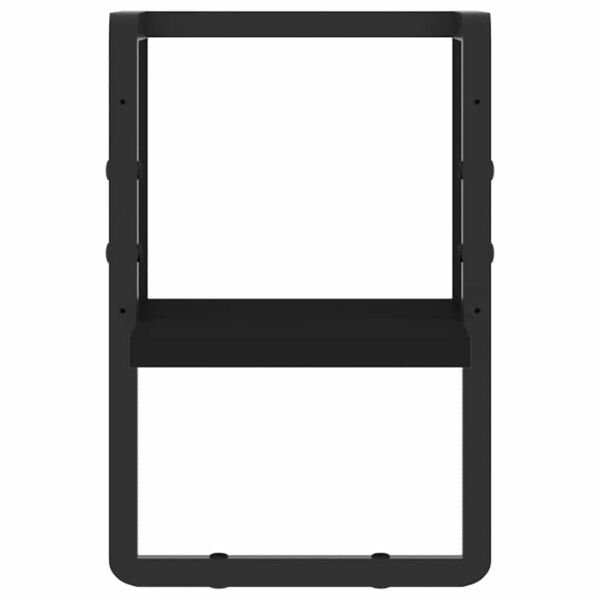 vidaXL P&oacute;łka ścienna z drążkiem, czarna, 20x25x30 cm