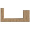 vidaXL Zestaw szafki pod telewizor na ścianę 6 pcs Dąb rzemieślniczy
