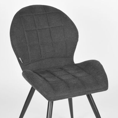 LABEL51 Krzesła stołowe Sil, 2 szt., 51x64x87 cm, antracytowe