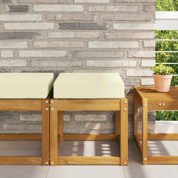 vidaXL Poduszka siedzeniowa na zewnątrz Kremowy 40 x 40 x 8 cm