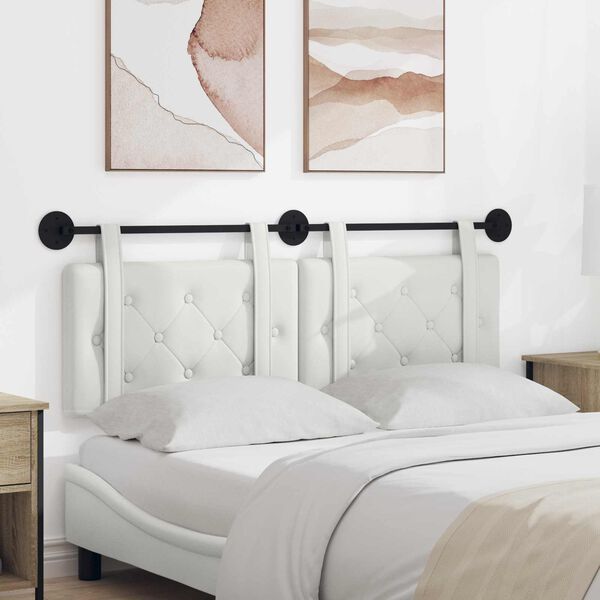 vidaXL Wisząca Głowa Biały 150 x 55 x 5 cm Sk&oacute;ra ekologiczna