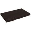 vidaXL P&oacute;łka, ciemnobrązowa, 80x50x(2-6) cm, wykończone drewno dębowe