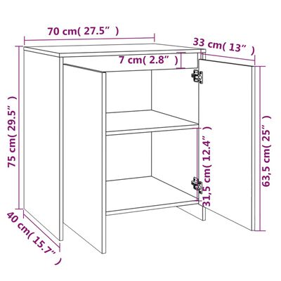 vidaXL 3-częściowa szafka boczna, biała, materiał drewnopochodny