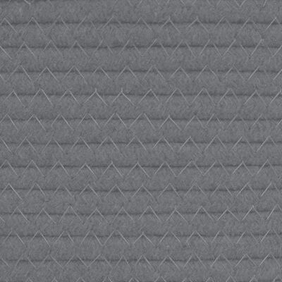 vidaXL Kosz na pranie, szaro-biały, Ø55x36 cm, bawełna