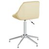 vidaXL Obrotowe krzesła stołowe, 4 szt., kremowe, obite sztuczną sk&oacute;rą