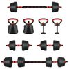 vidaXL Zestaw Hantli 4w1: Hantla, Sztanga, Kettlebell 20 kg