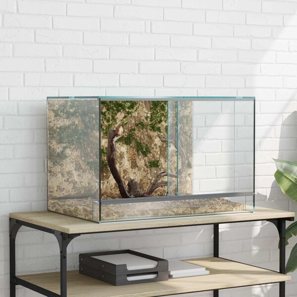vidaXL Terrarium z przechowywaniem przezroczysty 60 x 40 x 40 cm Szkło