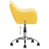 vidaXL Obrotowe krzesła stołowe, 4 szt., ż&oacute;łte, obite tkaniną