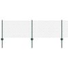 vidaXL Ogrodzenie z słupkiem Zielony 0,6 x 25 m Stal i PVC
