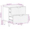 vidaXL Szafki nocne, 2 szt., 40x33x46 cm, lite drewno akacjowe