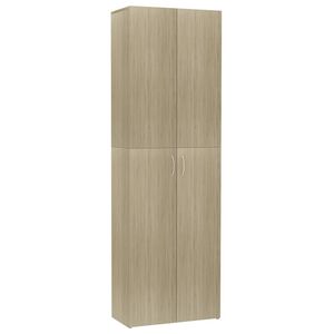vidaXL Szafa biurowa, dąb sonoma 60x32x190 cm, materiał drewnopochodny