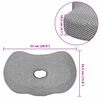 vidaXL Poduszka na Szyję Szary 53 x 34,5 x 10,5 cm Pianka z pamięcią