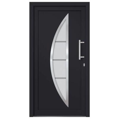 vidaXL Drzwi wejściowe zewnętrzne, antracytowe, 98 x 208 cm