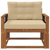 vidaXL Środkowa sofa ogrodowa Lite Drewno Akacji Naturalny