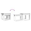 vidaXL Zestaw stolik&oacute;w kawowych 2 pcs Biały Materiał drewnopochodny