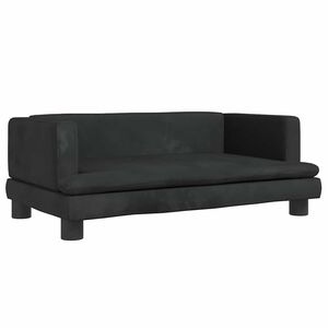vidaXL Legowisko dla psa, czarne, 80x45x30 cm, aksamit
