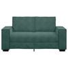 vidaXL Sofa 2-osobowa, ciemnozielona, 160x78x84 cm, tapicerowana aksamitem