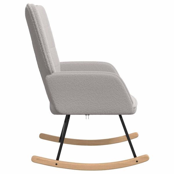 vidaXL Fotel bujany Jasnoszary Tkanina sherpa