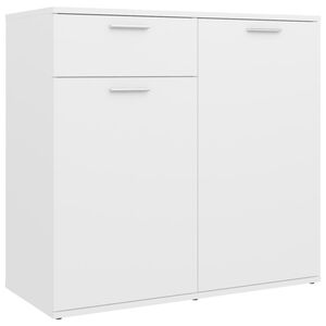 vidaXL Szafka, biała, 80x36x75 cm, materiał drewnopochodny