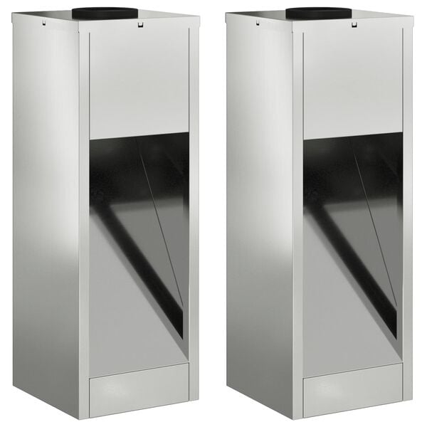 vidaXL Solarna Lampa LED na Ścieżkę 2 pcs Galwanizowany Galwanizowany