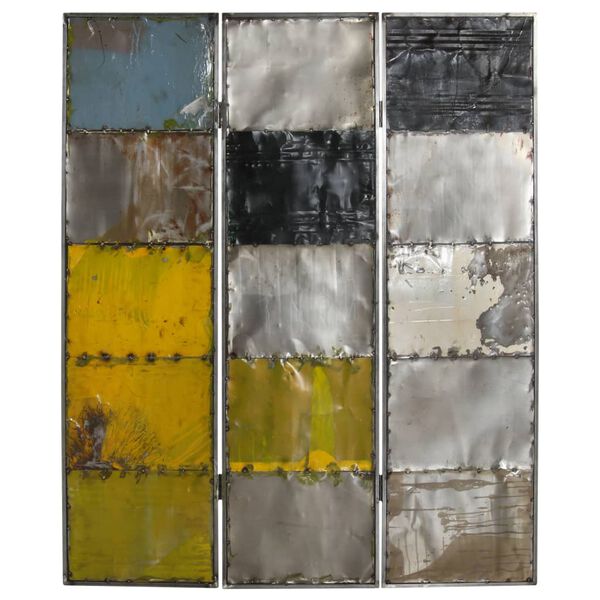 vidaXL Parawan pokojowy, wielokolorowy, 45x17x167 cm, żelazo