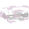 vidaXL Zestaw Sof na Ogr&oacute;d 9 pcs Czarny i kremowy Rattan poli