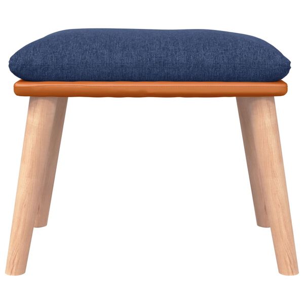 vidaXL Podn&oacute;żek, niebieski, 45x29,5x35 cm, tkanina i ekosk&oacute;ra