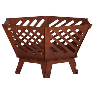 vidaXL Kominek Rdzawy 60 x 53 x 30 cm Stal kortenowska