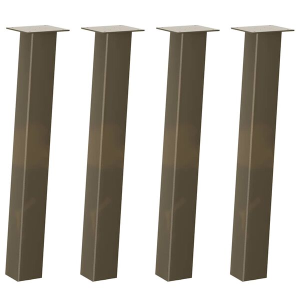 vidaXL Nogi do stołu konsolowego 4 szt. Naturalna stal 72 cm Stal