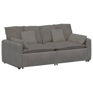 vidaXL Sofa modułowa z poduszkami, jasnoszara