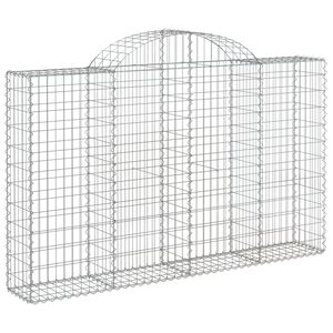 vidaXL Łukowaty kosz gabionowy 200x30x120/140 cm, galwanizowane żelazo