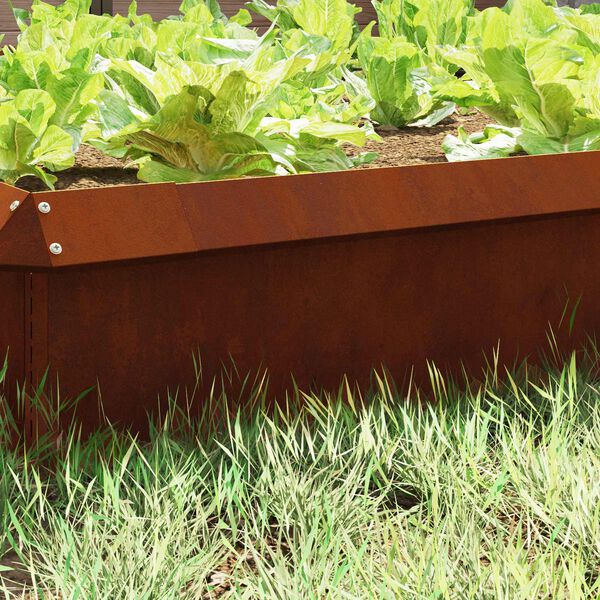 vidaXL Ogrodzenie ślimakowe 4 pcs Rdzawy 50 x 3,5 x 25 cm