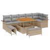 vidaXL Zestaw Sof na Ogr&oacute;d z poduszką 9 pcs Beżowy i jasnoszary