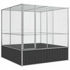 vidaXL Woliera, srebrna, 211x207x212 cm, stal