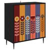 vidaXL Bufet ESSEN Czarny dąb 69 x 33 x 76 cm Drewno inżynieryjne